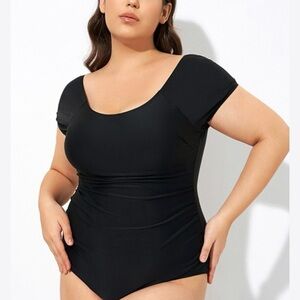 Chic Black Women's One-Piece Swimsuit